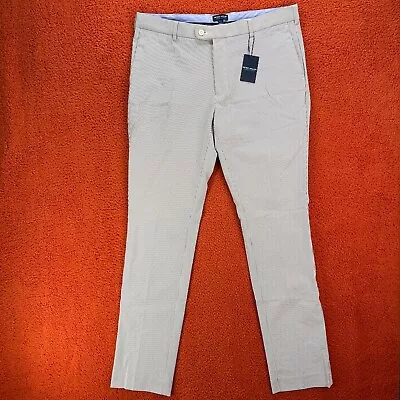 PETER MILLAR Mens Matlock Seersucker Performance Golf Pants 36 X 34 Striped $185 • $99.95