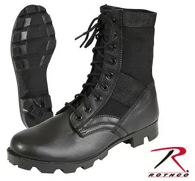 ROTHCO 8  Tall Steel Toe Panama Sole G.I. Style Jungle Boots Style 5781 Black • $51.99