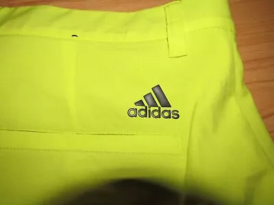 ADIDAS Mens Sz 34 Green (Bright Yellowish Green) Golf Shorts Shirt Grippers • $14.99