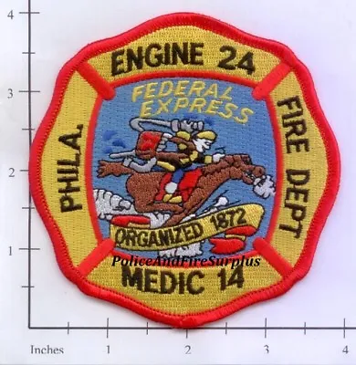 $3.99 • Buy Pennsylvania - Philadelphia Engine 24 Medic 14 PA Fire Dept Patch Federal Xpress