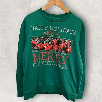 $15.72 • Buy Deadpool Marvel Men's Funny Christmas Sweater Green Red Size Large