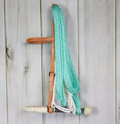 Breaking Hackamore Turquoise Reins Cowboy Braided Bosal • $117