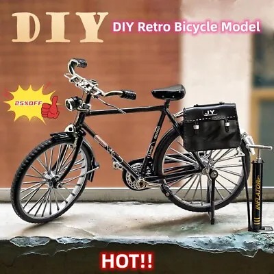£10.31 • Buy Retro Classic Bike Model Ornament Miniature Collections Decorative Die-cast Toys