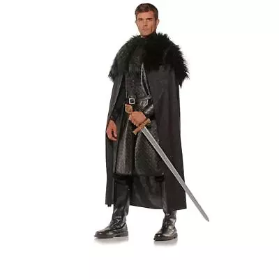 Renaissance Man Faux Leather Costume Cape With Faux Fur Shawl One Size • $42.99