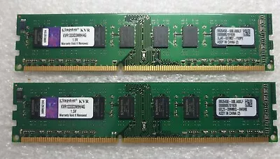 Kingston KVR1333D3N9H/4G PC3-10600U 1333Mhz DDR3 8GB 2x4GB RAM Memory 240pin 1.5 • £9.99