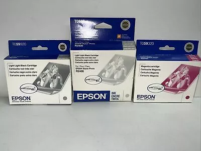 3x Lot- Ink For The Epson R2400 Stylus Photo T059320 T059920 Exp: 2007 2009 2010 • $19.34