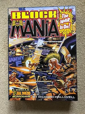 Games Workshop Block Mania Board Game Judge Dredd 1987 Complete • £10