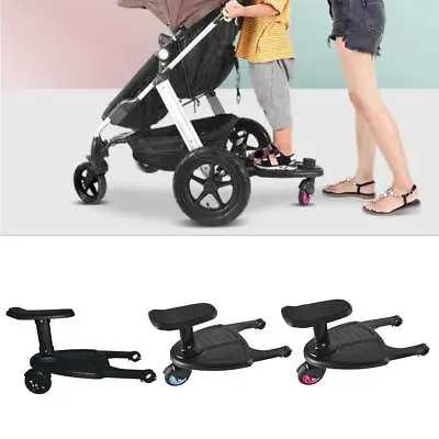 Kids Stroller  W/ Seat Pram Pushchair Twin Child Wheeled Board Plate • £27.54