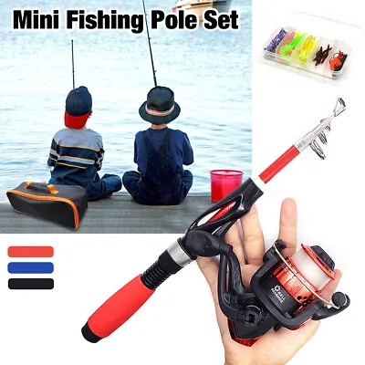 Children's Fishing Rod Set Mini Telescopic 1.1m Fishing Rod Reel Combo  • $31.01