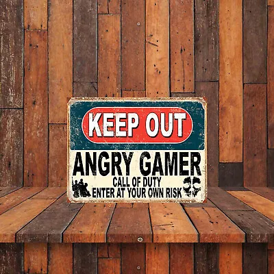 Keep Out Angry Gamer Call Of Duty Retro Tin Sign Nostalgic Art Gift • £3.95