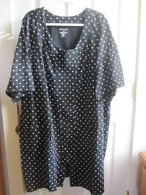 £17.41 • Buy 5X Dreams & Co. 3/4 Sleeve Zip Front White Polka Dot Robe