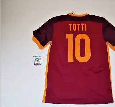 3299 As Roma Nike Totti Home Jersey T-Shirt + Patch Lega 15/16 • $276.79