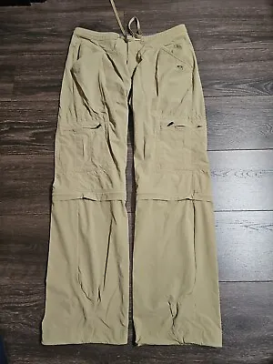 MOUNTAIN HARDWEAR Women's Size 10 Khaki Tan Nylon Hiking Pants Convertible (AD7 • $12.99