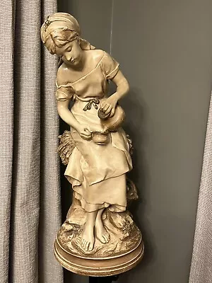 *BEAUTIFUL* Marwal Statue Woman In Garden 29” Tall 13”W (at Base) RARE STUNNING • $449