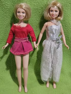 Vintage 1987 Mattel Mary Kate & Ashley Olsen Twin Fashion Dolls 10”- Lot Of 2!!! • $34.95