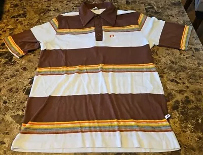 1970s-1980s Vintage HANG TEN Mens Size Large Multicolored Polo Shirt  • $74.99