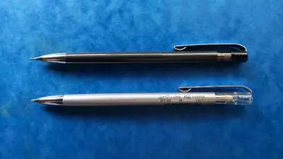 Mini Mechanical Pencil For Notebook Black Silver Platinam Set Of 2 • $65.99