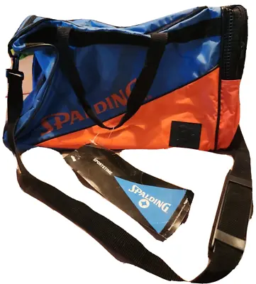 Vintage Spalding Tennnis Bag 90s Sports Athletic Blue & Orange New Old Stock • $49.99