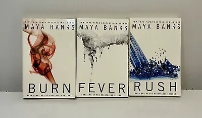 Maya Banks Breathless Trilogy Erotic Romance  Book Lot Rush Fever Burn Novels • $13.99