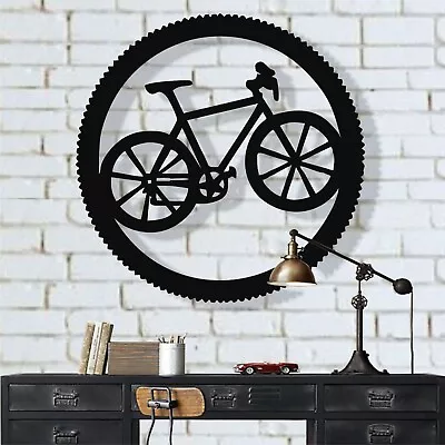 Metal Wall Art Bicycle Wall Art Metal Wall Art Cyclist Gift Home Decoratin • $159.90