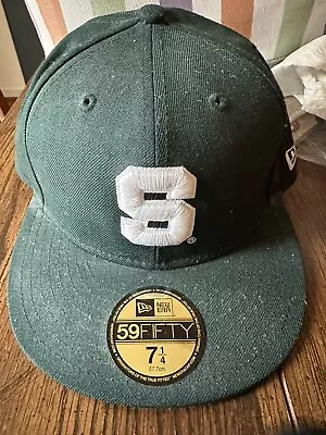 Michigan State Spartans NCAA New Era 59FIFTY Fitted Hat - Green New! • $27.97