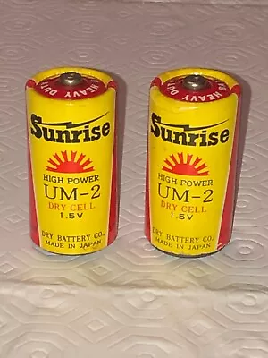 Vintage Sunrise UM-2 Dry Cell 1.5 Volt Transistor Radio Batteries  Made In Japan • $7.28