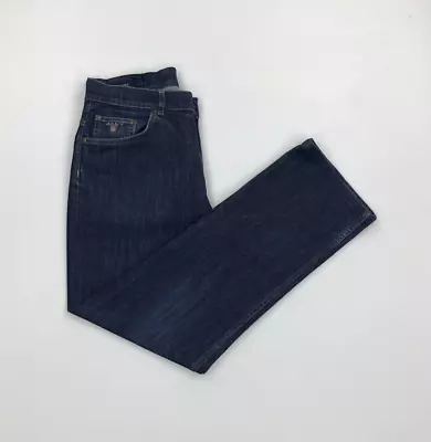 Men's Blue Wash Gant Jeans W30 L29 Jason Regular Fit Straight Stretch 11.5 Oz A • £22.99