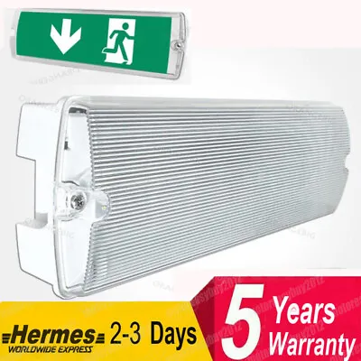 Led Emergency Light Down Bulkhead Exit Sign Ip65 Maintained Or Non Maintained • £12.69