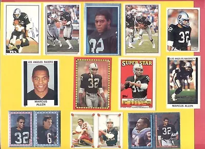 1983-1989 Topps Panini MARCUS ALLEN Oakland Raiders 12-Card Sticker Lot Rookie • $23