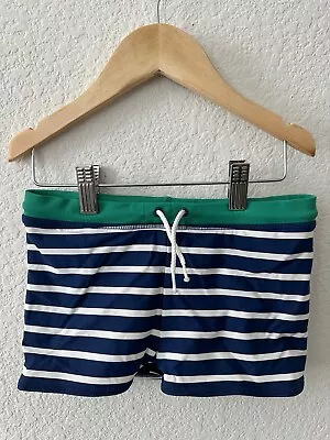 Mini Boden Boys 7-8 Striped Swim Trunks • $8