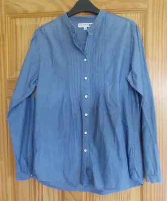 Ines De La Fressange X Uniqlo Blouse/ Shirt Denim Blue Cotton Chambray. Large • £24