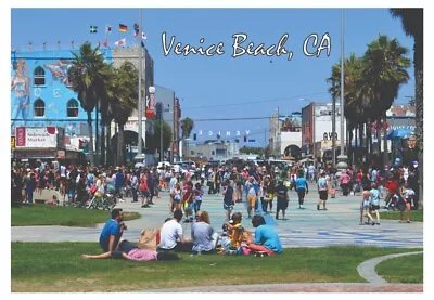 Venice Beach Boardwalk California CA Souvenir Fridge Magnet 2  X 3  CA035 • $9.99