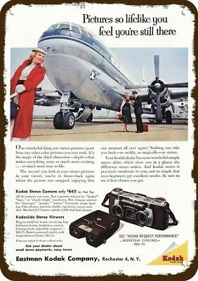 1955 KODAK Vintage Look DECORATIVE METAL SIGN - PAN AM CLIPPER PASSENGER AIRPLAN • $24.99