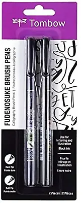 $15.70 • Buy Tombow Fudenosuke Brush Pen 2 Pens Set