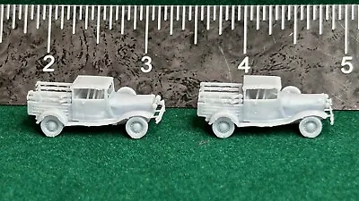 N Scale (2) 1930 Chevy Stake Bed Trucks 3D Printed 1:160 Gray Resin Unpainted • $23.39