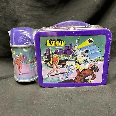 Batman Robin Mini Lunchbox School Days 1999 Hallmark With Thermos Sealed New • $39.99