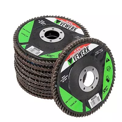 4-1/2” 115mm Mixed Grit Flap Flat Discs For Angle Grinders Removal Sanding • £12.25