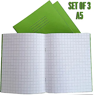 £3.50 • Buy Graph Exercise  Books Rhino Brand 3 X 32 Page Graph 10mm Squared Home School  C