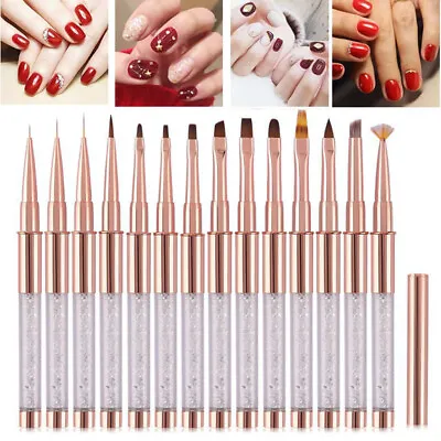 Nail Art UV Gel Liner Drawing Brush Painting Acrylic Pen Manicure Supplies CA • $2.47