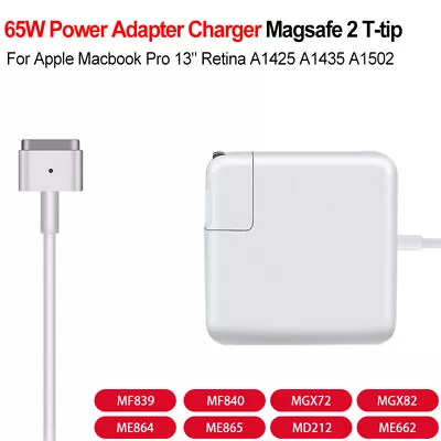 60W T-tip Magsafe 2 Power Adapter Charger For Apple MacBook Pro 13  2012-2015 • $10.49