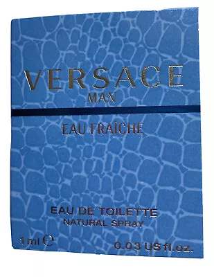 Versace Man Eau Fraiche 0.03 Oz 1 Ml EDT Spray Mini/Travel Sample Vial • $4.99