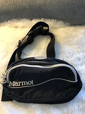 Marmot Waist Pack Multi Pocket Bag Lumbar Fanny Pack Small Black Hiking    D • $18.39