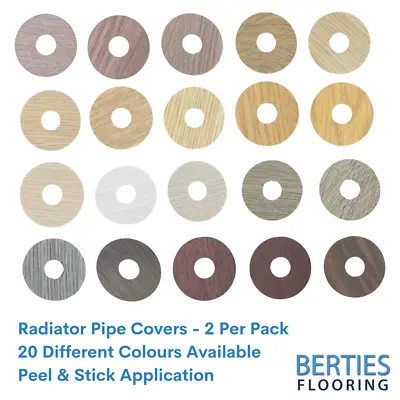 Radiator Pipe Covers Self-Stick Rose Laminate Covers Pack Of 2 Various Colours • £9.95