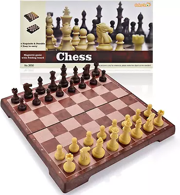 Colorgo Magnetic Travel Chess Set With Folding Portable Chess Board Game For Ad • $15.36