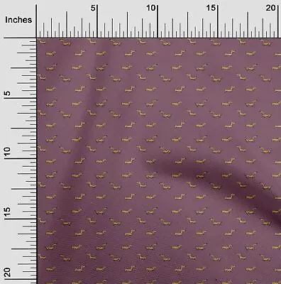 OneOone Cotton Poplin Fabric Dachshund Dog Print Sewing Fabric BTY-02B • $21.99