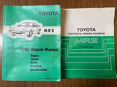 1988 Toyota MR2 Repair Manual And Electrical Wiring Diagram • $250