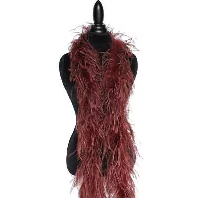 $61.95 • Buy Brown 2ply Ostrich Feather Boa Scarf Prom Halloween Costumes Dance Decor