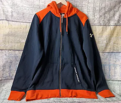 Under Armour Storm Orange/Blue Zip Up Loose Jacket Men's Size XL 1239463 • $29.99