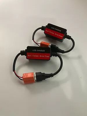 $10.99 • Buy 2x H7 LED Headlight Canbus Adapter Decoder Error Free Anti Flicker Resistor
