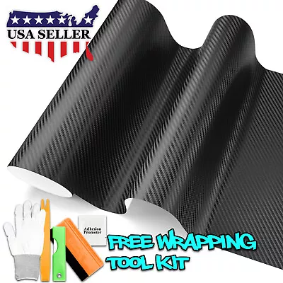 *12 X60  3D【Carbon Fiber Vinyl】Vinyl Wrap Textured Sticker Decal For Car Laptop • $8.88